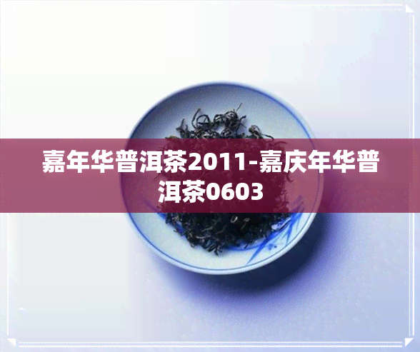 嘉年华普洱茶2011-嘉庆年华普洱茶0603