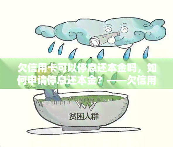 欠信用卡可以停息还本金吗，如何申请停息还本金？——欠信用卡还款攻略