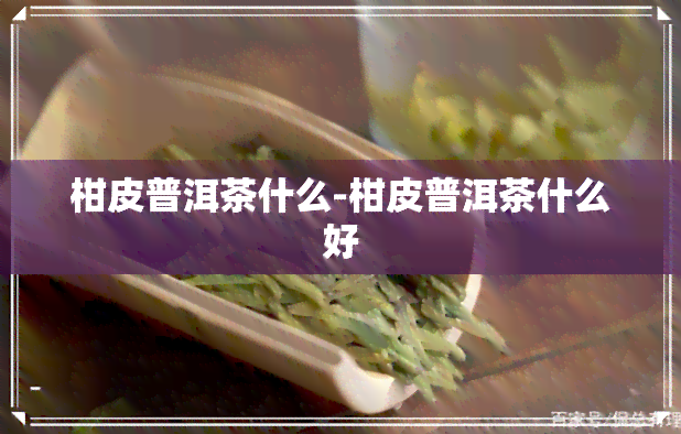 柑皮普洱茶什么-柑皮普洱茶什么好