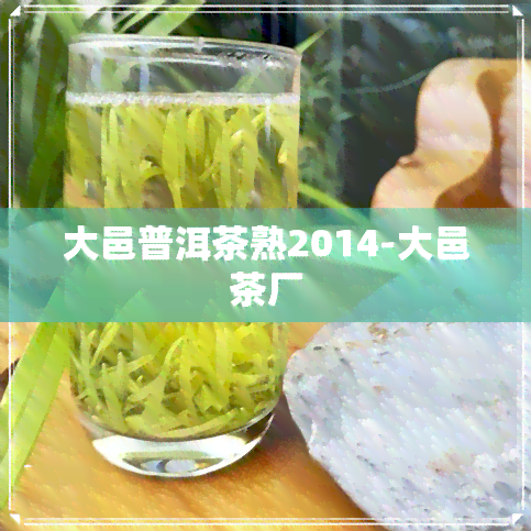 大邑普洱茶熟2014-大邑茶厂