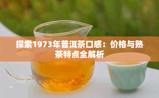 探索1973年普洱茶口感：价格与熟茶特点全解析