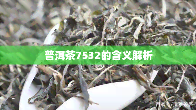 普洱茶7532的含义解析