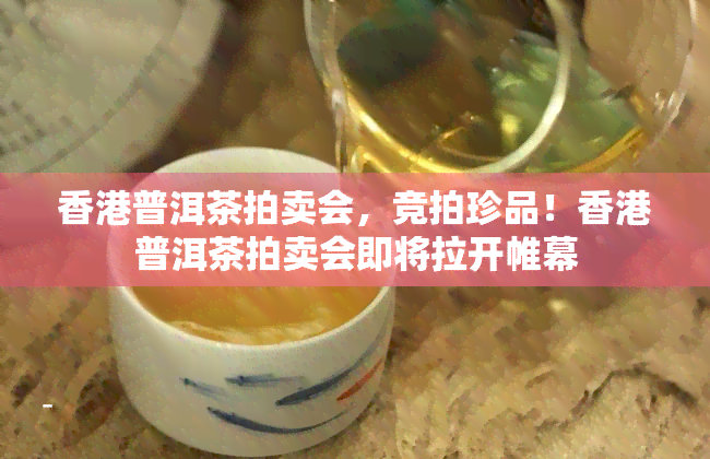 普洱茶拍卖会，竞拍珍品！普洱茶拍卖会即将拉开帷幕