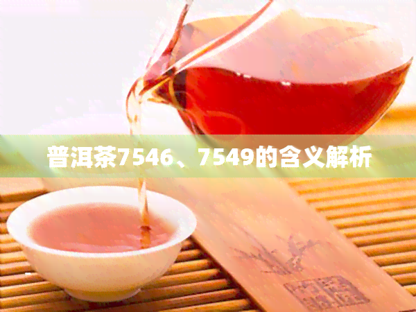 普洱茶7546、7549的含义解析