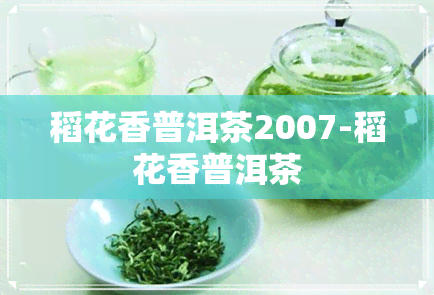 稻花香普洱茶2007-稻花香普洱茶