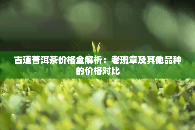 古道普洱茶价格全解析：老班章及其他品种的价格对比