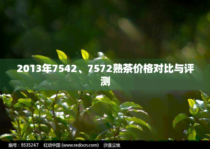 2013年7542、7572熟茶价格对比与评测