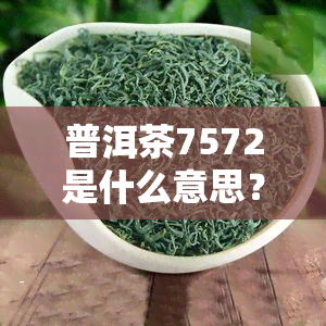 普洱茶7572是什么意思？详解大益普洱茶7572的特点与含义