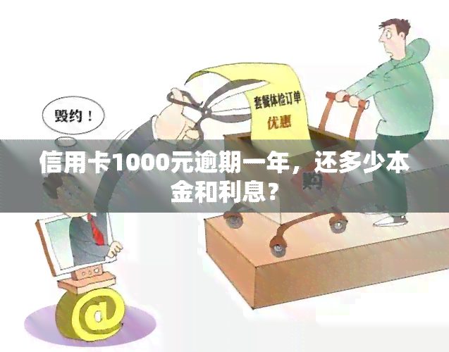 信用卡1000元逾期一年，还多少本金和利息？