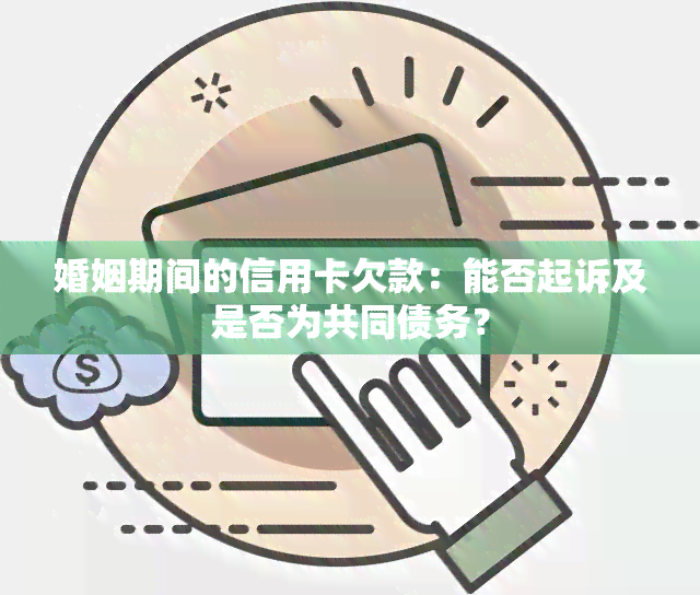 婚姻期间的信用卡欠款：能否起诉及是否为共同债务？