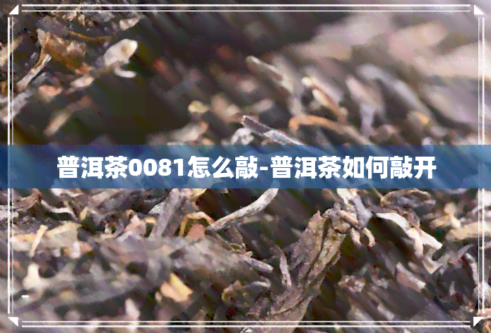 普洱茶0081怎么敲-普洱茶如何敲开