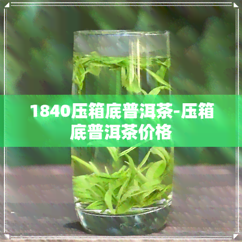 1840压箱底普洱茶-压箱底普洱茶价格