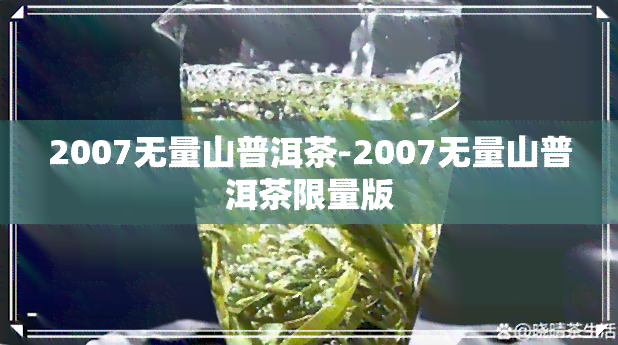 2007无量山普洱茶-2007无量山普洱茶限量版