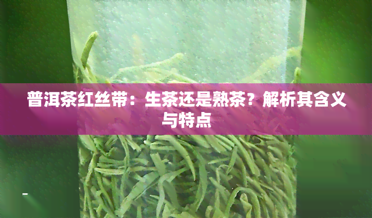 普洱茶红丝带：生茶还是熟茶？解析其含义与特点