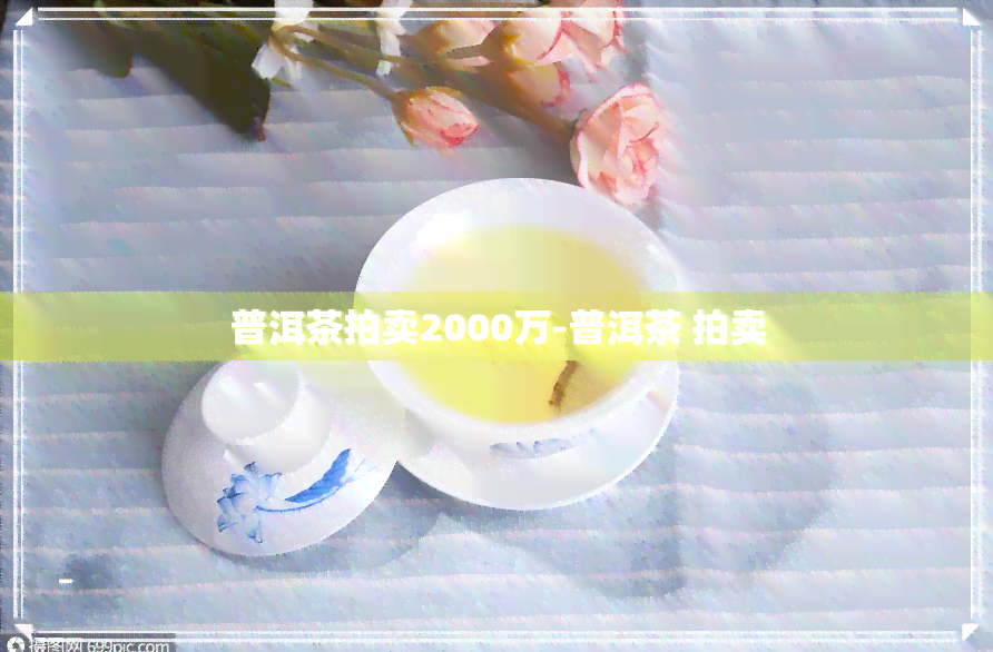 普洱茶拍卖2000万-普洱茶 拍卖