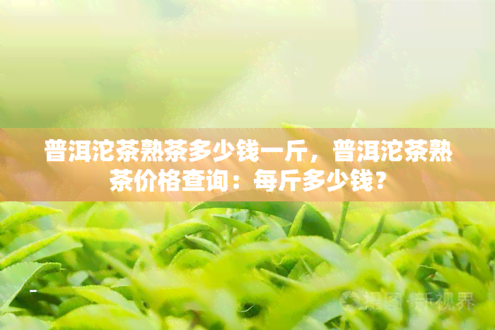 普洱沱茶熟茶多少钱一斤，普洱沱茶熟茶价格查询：每斤多少钱？