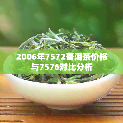 2006年7572普洱茶价格与7576对比分析