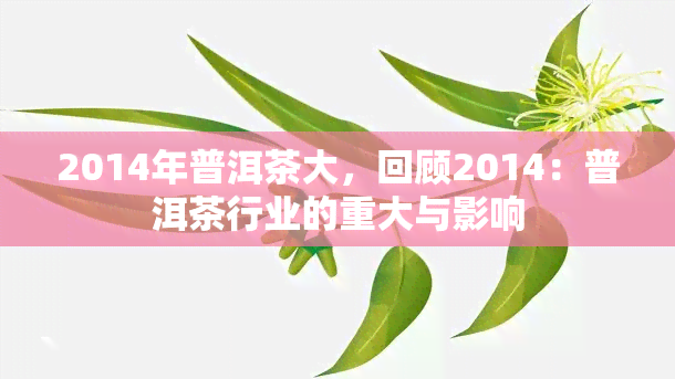 2014年普洱茶大，回顾2014：普洱茶行业的重大与影响