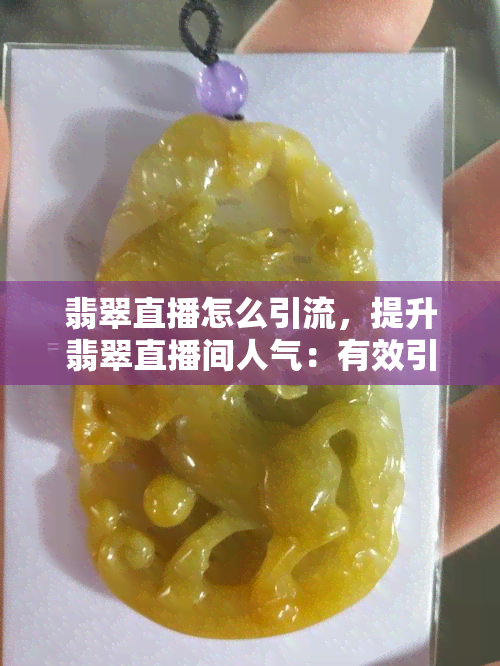 翡翠直播怎么引流，提升翡翠直播间人气：有效引流策略大揭秘