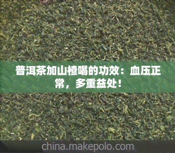 普洱茶加山楂喝的功效：血压正常，多重益处！