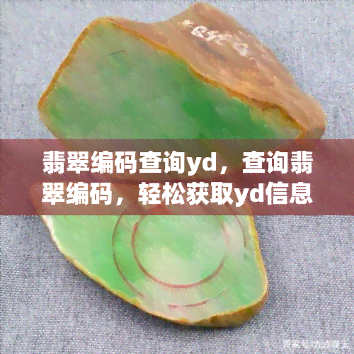 翡翠编码查询yd，查询翡翠编码，轻松获取yd信息