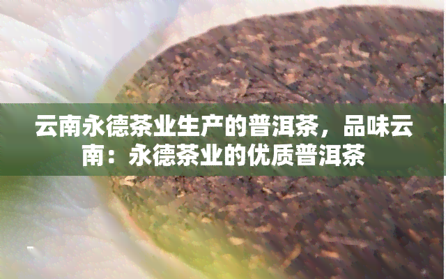 云南永德茶业生产的普洱茶，品味云南：永德茶业的优质普洱茶