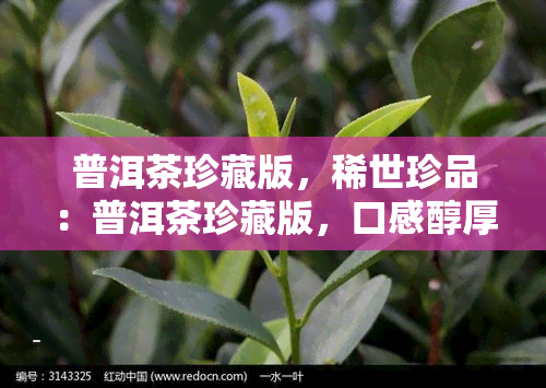 普洱茶珍藏版，稀世珍品：普洱茶珍藏版，口感醇厚，香气四溢！