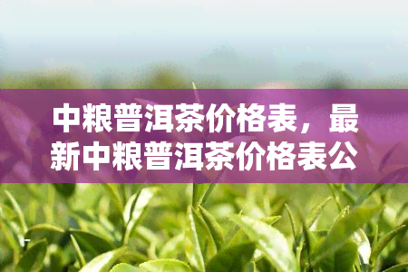 中粮普洱茶价格表，最新中粮普洱茶价格表公布，一目了然！