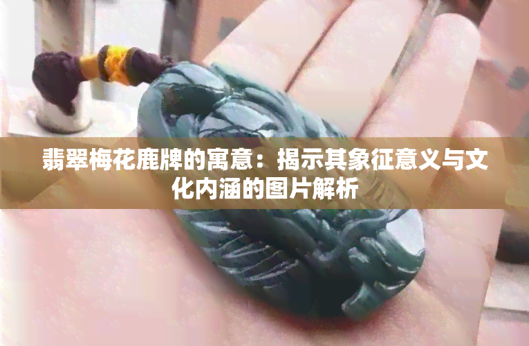 翡翠梅花鹿牌的寓意：揭示其象征意义与文化内涵的图片解析