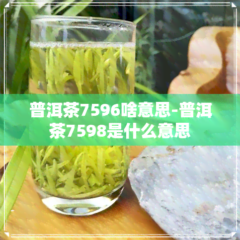 普洱茶7596啥意思-普洱茶7598是什么意思