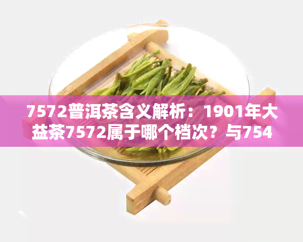 7572普洱茶含义解析：1901年大益茶7572属于哪个档次？与7542有何不同？了解普洱茶等级划分（0-9级）及大益茶7572价格表。此外，普洱茶厂编号1~9有何意义？