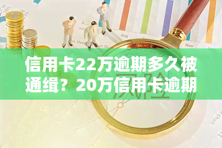 信用卡22万逾期多久被通缉？20万信用卡逾期起诉及坐牢风险，逾期1个月利息多少？