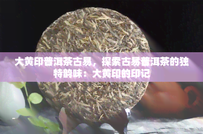 大黄印普洱茶古易，探索古易普洱茶的独特韵味：大黄印的印记