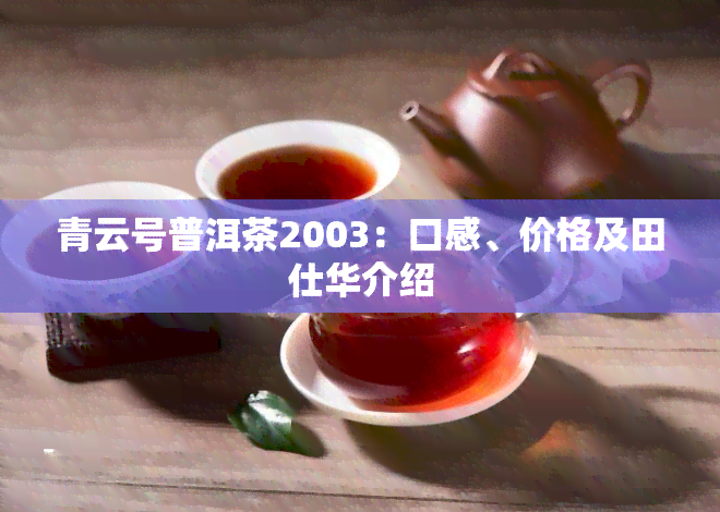 青云号普洱茶2003：口感、价格及田仕华介绍