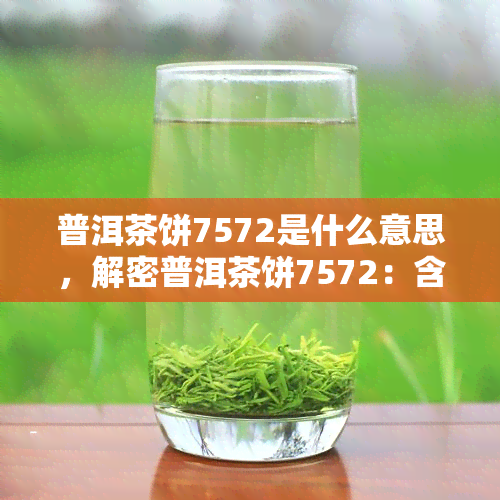 普洱茶饼7572是什么意思，解密普洱茶饼7572：含义与特点解析