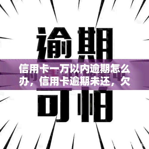 信用卡一万以内逾期怎么办，信用卡逾期未还，欠款在一万以内应该怎样处理？