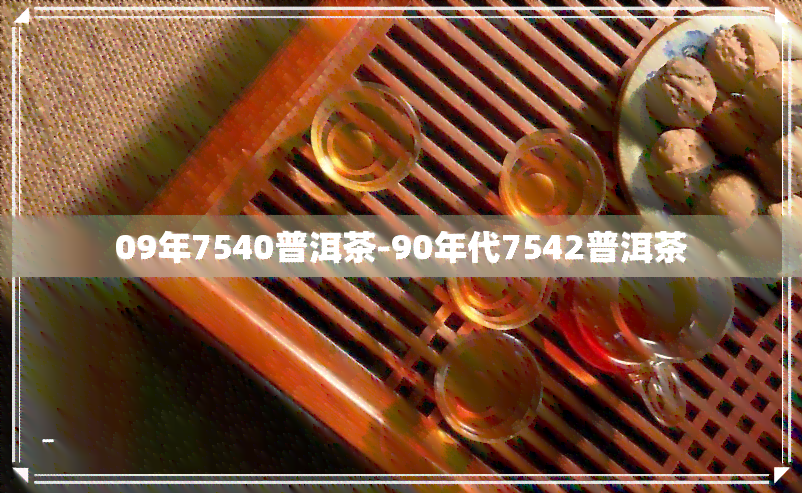 09年7540普洱茶-90年代7542普洱茶