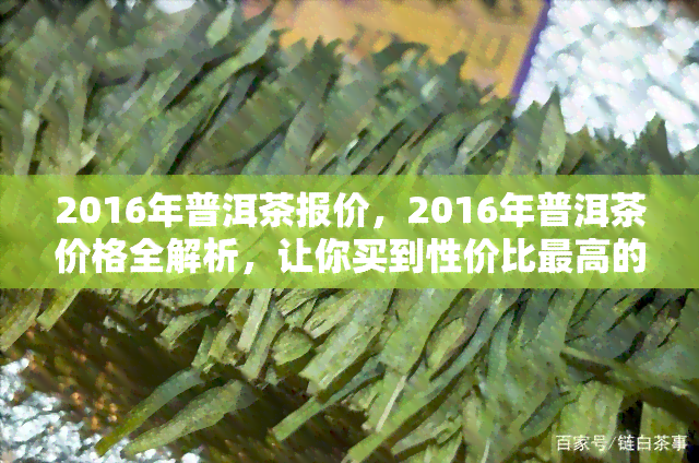 2016年普洱茶报价，2016年普洱茶价格全解析，让你买到性价比更高的茶叶！