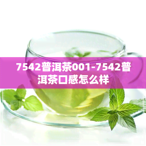 7542普洱茶001-7542普洱茶口感怎么样