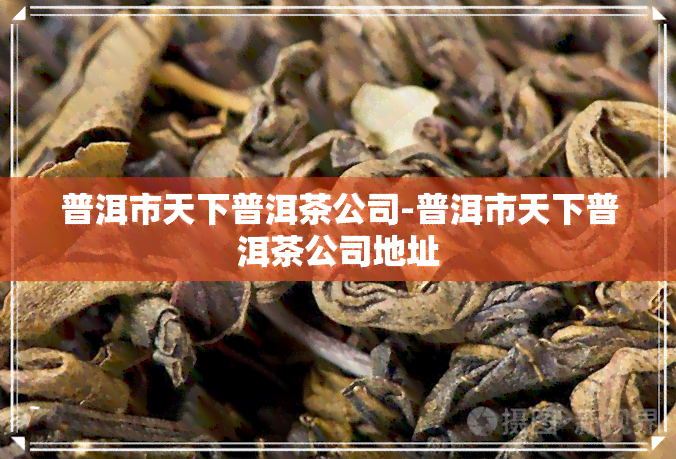 普洱市天下普洱茶公司-普洱市天下普洱茶公司地址