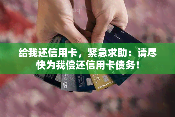 给我还信用卡，紧急求助：请尽快为我偿还信用卡债务！