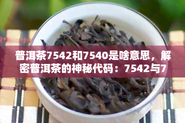 普洱茶7542和7540是啥意思，解密普洱茶的神秘代码：7542与7540的含义是什么？