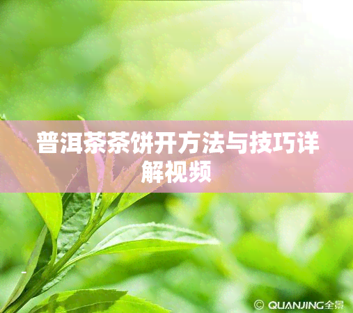 普洱茶茶饼开方法与技巧详解视频