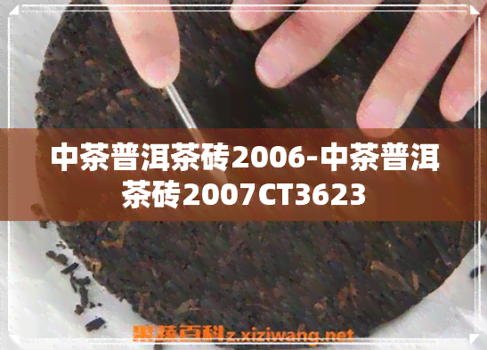 中茶普洱茶砖2006-中茶普洱茶砖2007CT3623