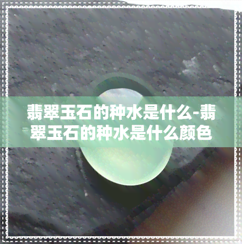 翡翠玉石的种水是什么-翡翠玉石的种水是什么颜色