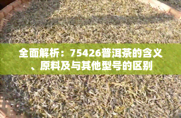 全面解析：75426普洱茶的含义、原料及与其他型号的区别