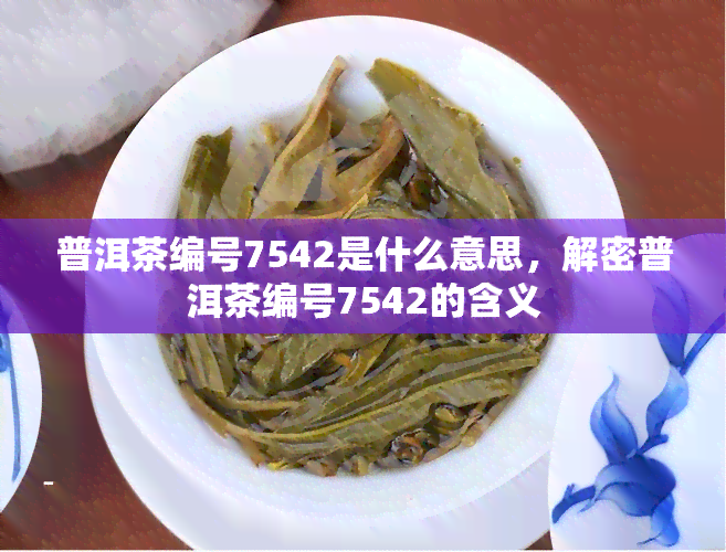 普洱茶编号7542是什么意思，解密普洱茶编号7542的含义