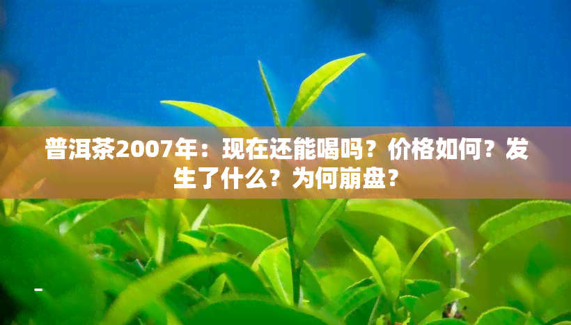 普洱茶2007年：现在还能喝吗？价格如何？发生了什么？为何 *** ？