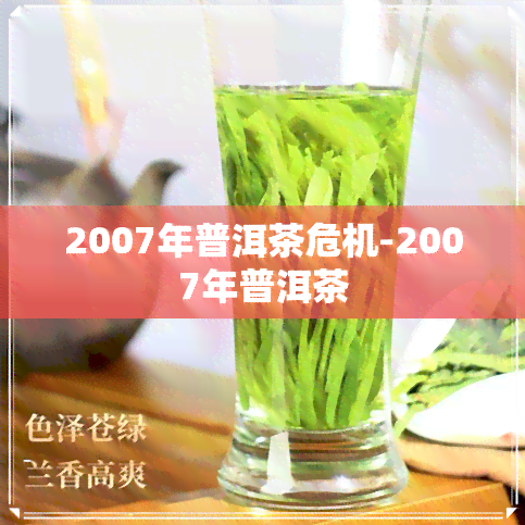 2007年普洱茶危机-2007年普洱茶