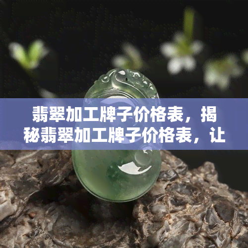 翡翠加工牌子价格表，揭秘翡翠加工牌子价格表，让你轻松了解市场价格